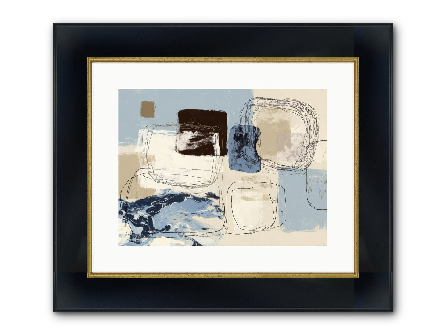 Liminal Rapture Framed Print - Wide Black w/Gold 16x12