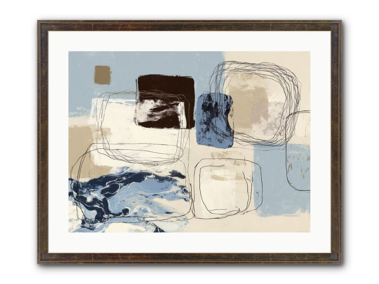 Liminal Rapture Framed Print - Slimwoods Black/Gold 24x18