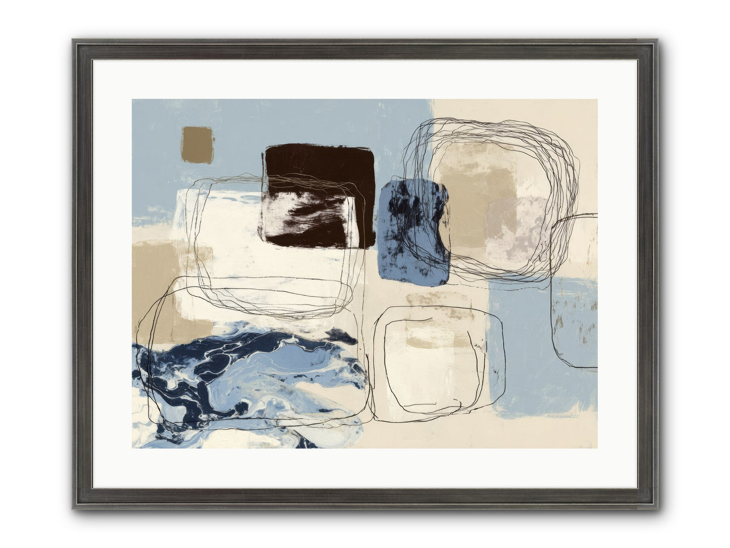 Liminal Rapture Framed Print - Slimwoods Black/Silver 24x18