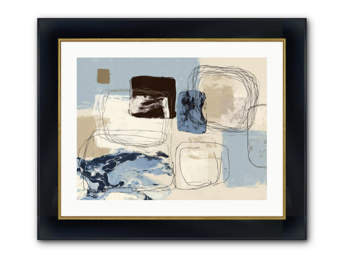 Liminal Rapture Framed Print - Wide Black w/Gold 24x18