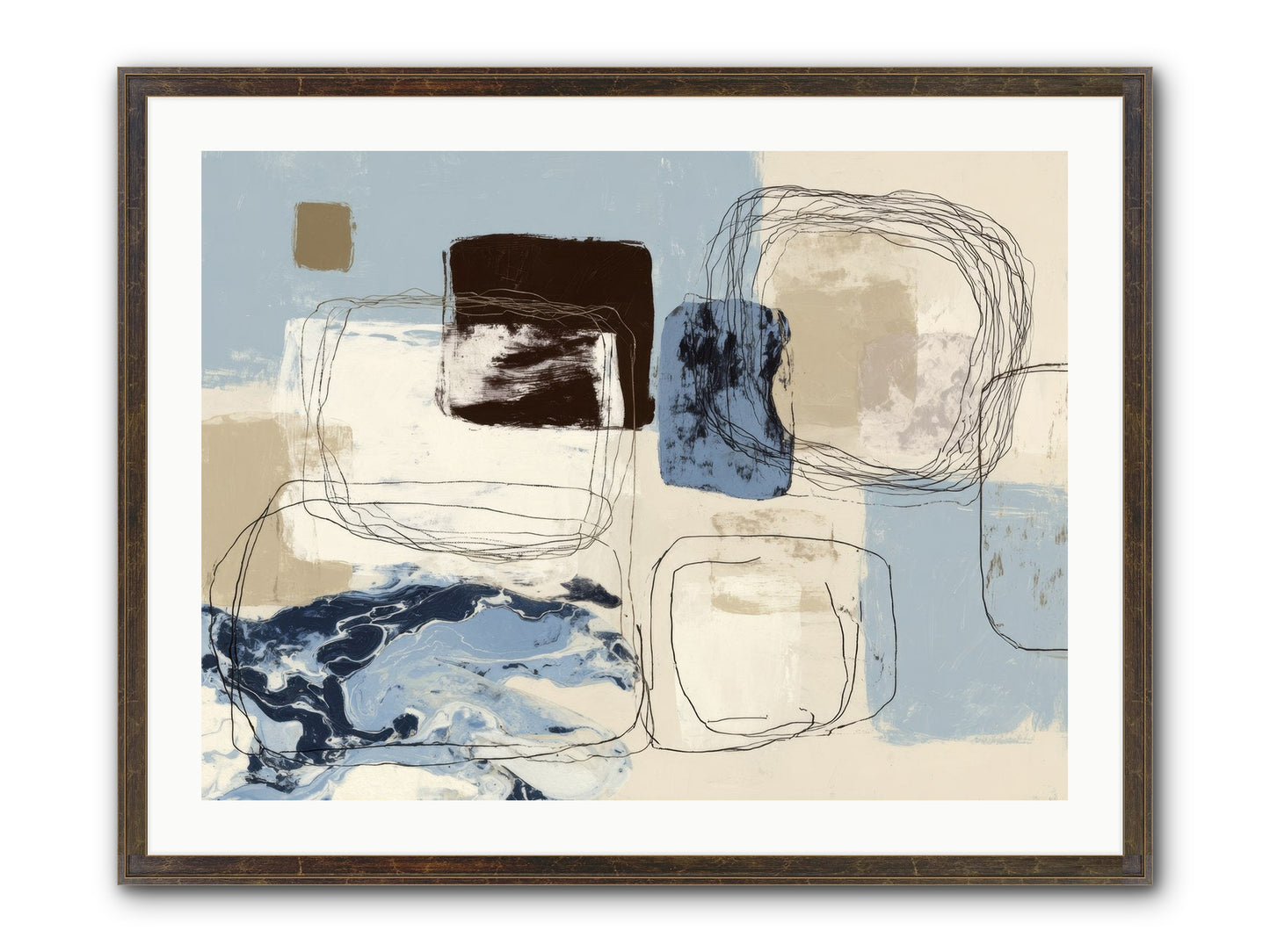 Liminal Rapture Framed Print - Slimwoods Black/Gold 32x24