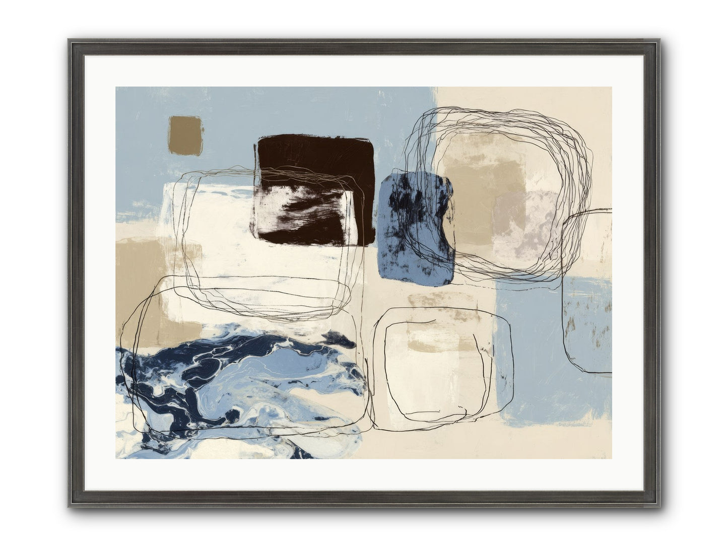 Liminal Rapture Framed Print - Slimwoods Black/Silver 32x24
