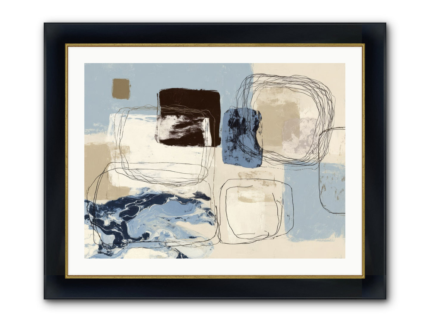 Liminal Rapture Framed Print - Wide Black w/Gold 32x24