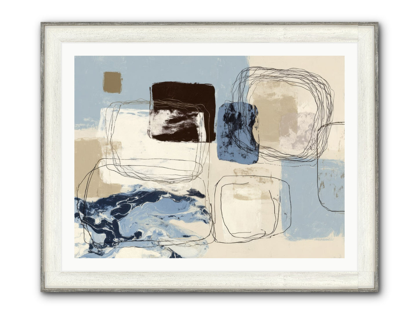 Liminal Rapture Framed Print - Driftwood White 40x30