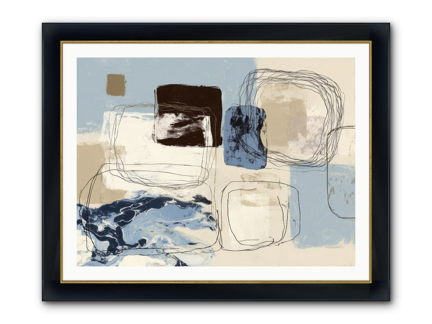 Liminal Rapture Framed Print - Wide Black w/Gold 40x30