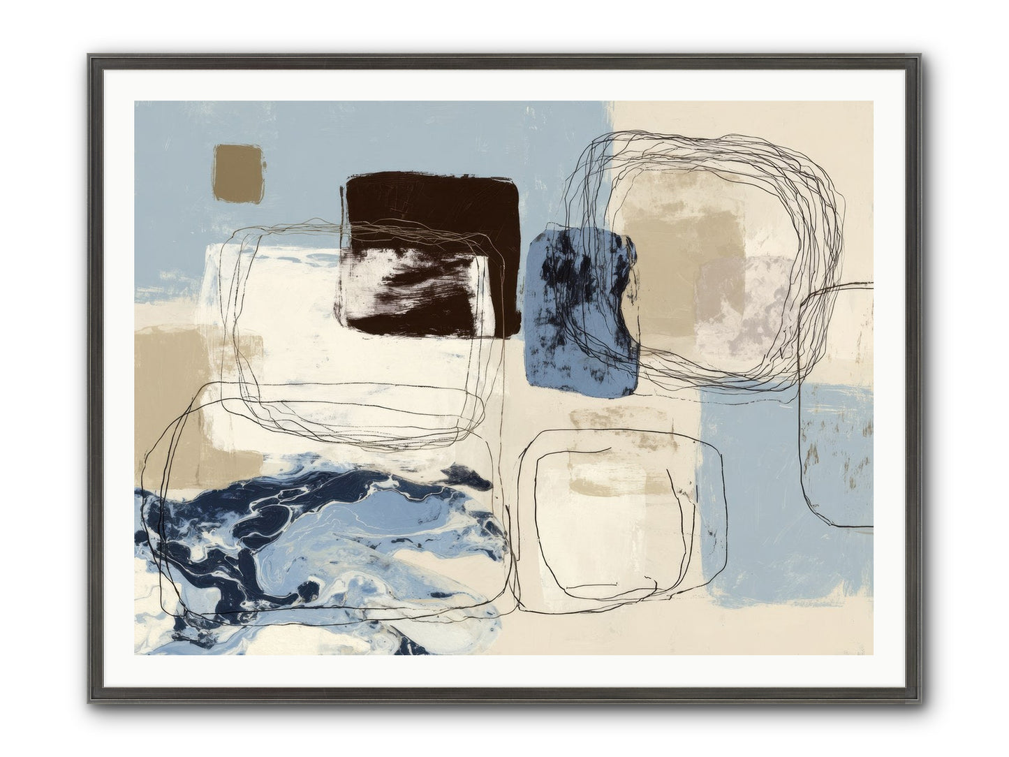 Liminal Rapture Framed Print - Slimwoods Black/Silver 48x36