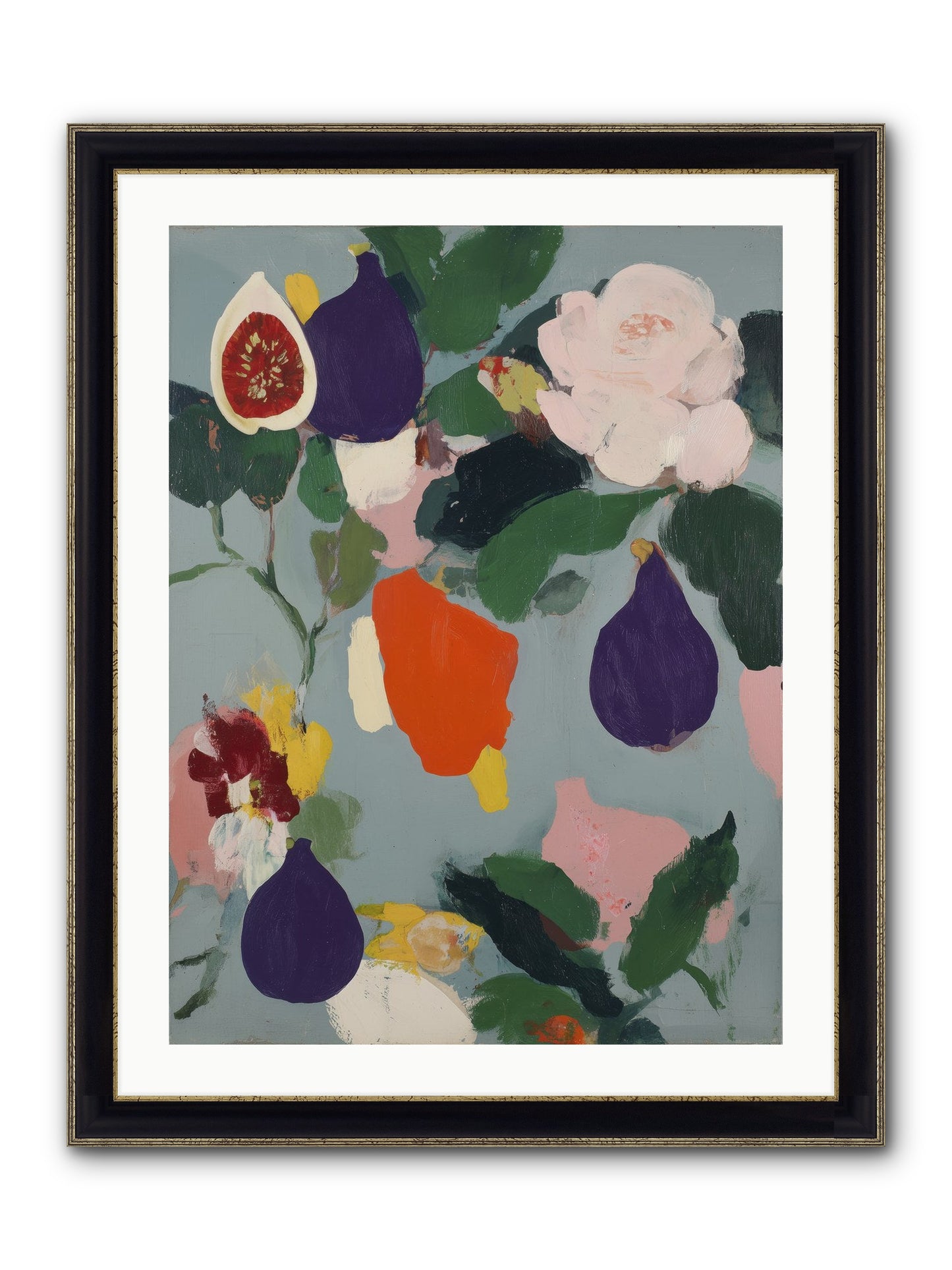 Linger In Shade Framed Print - Black & Gold 24x32