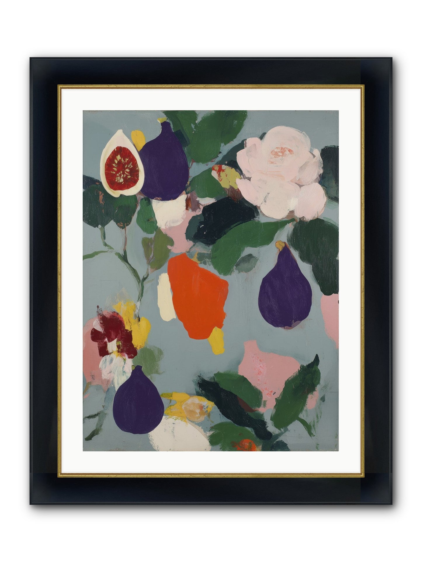 Linger In Shade Framed Print - Wide Black w/Gold 24x32