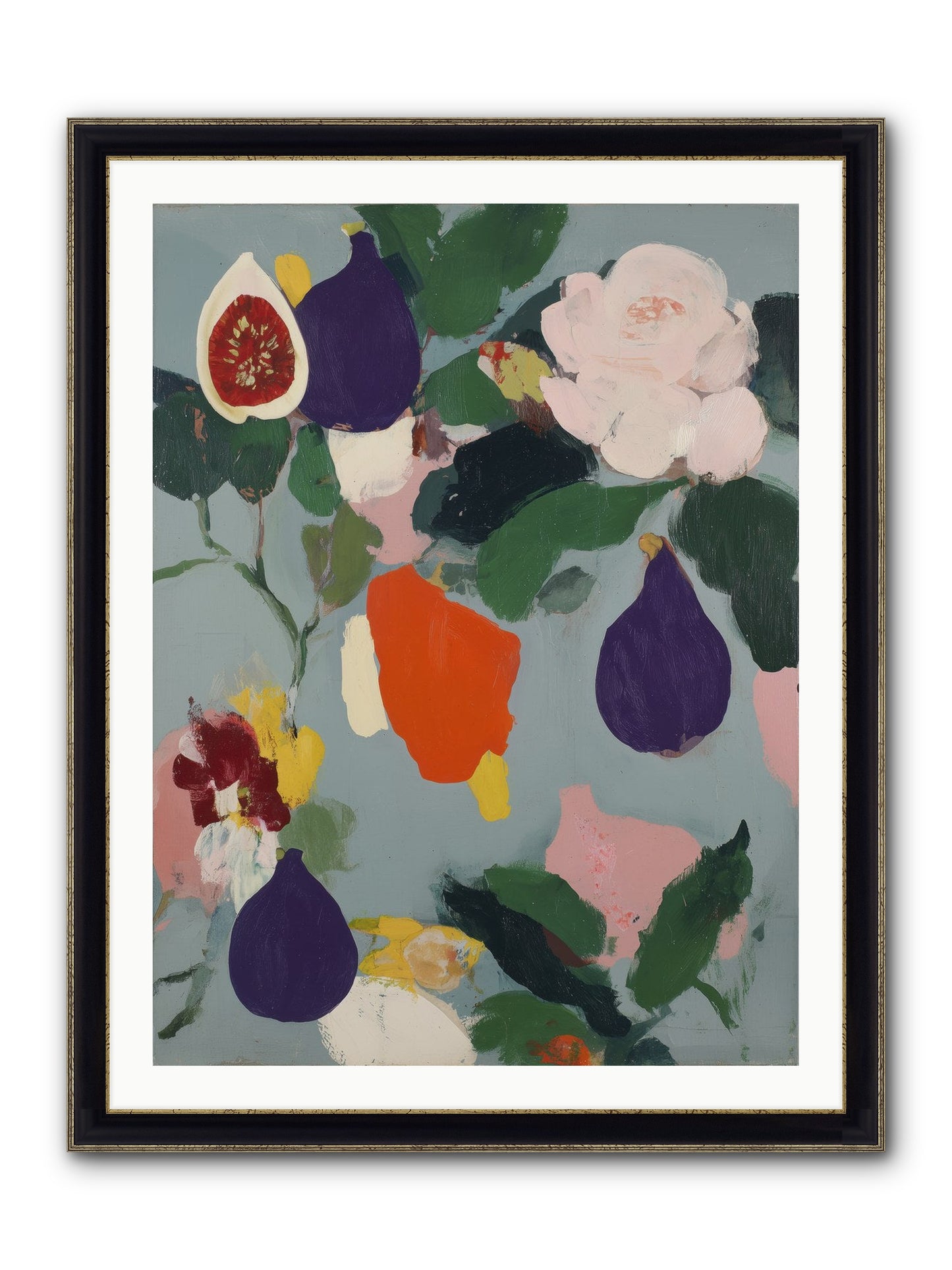 Linger In Shade Framed Print - Black & Gold 30x40