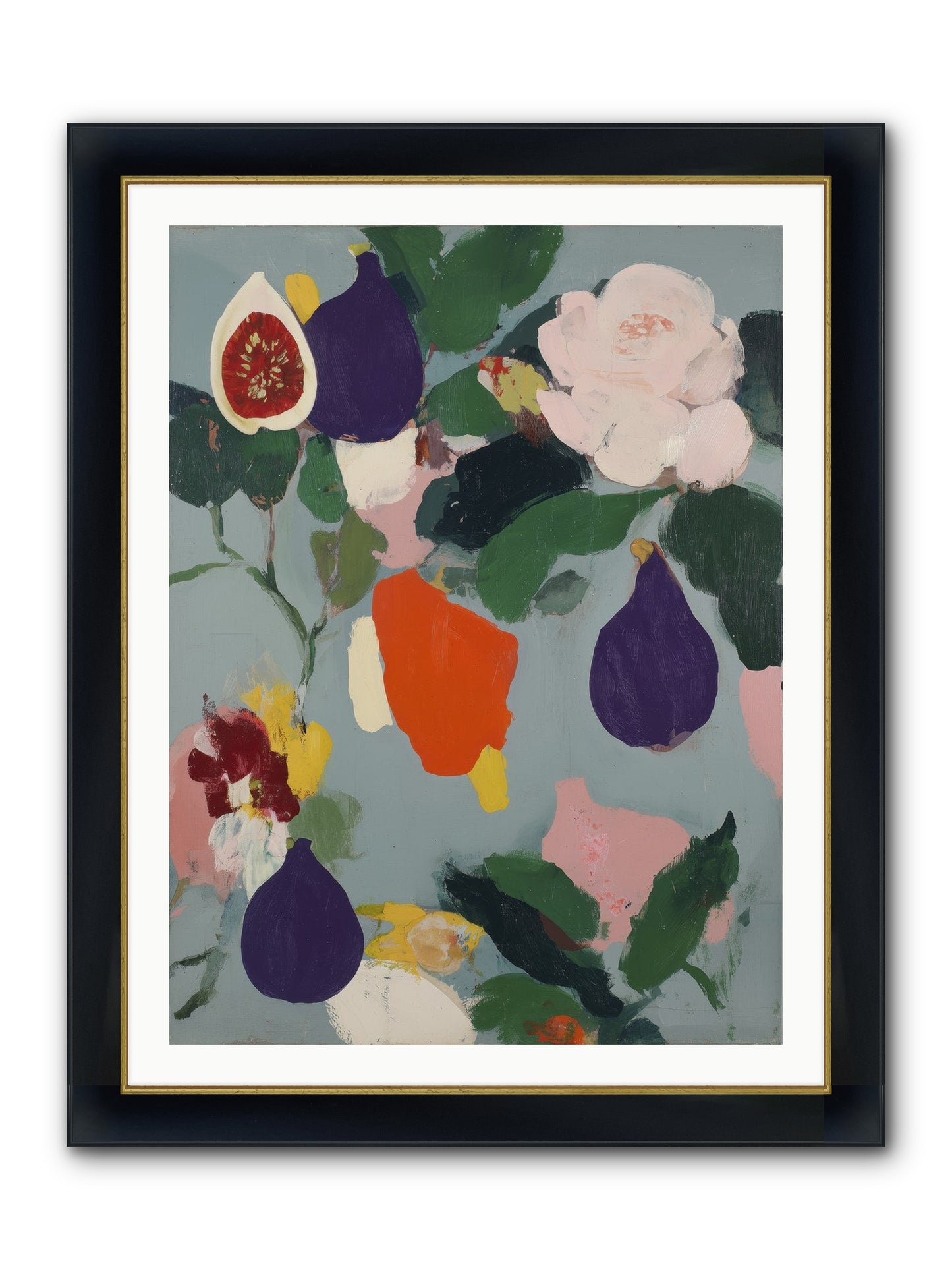 Linger In Shade Framed Print - Wide Black w/Gold 30x40