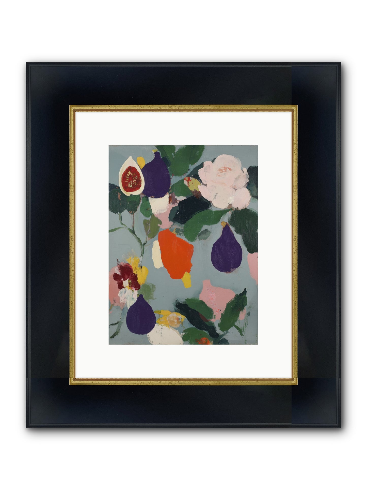 Linger In Shade Framed Print - Wide Black w/Gold 9x12