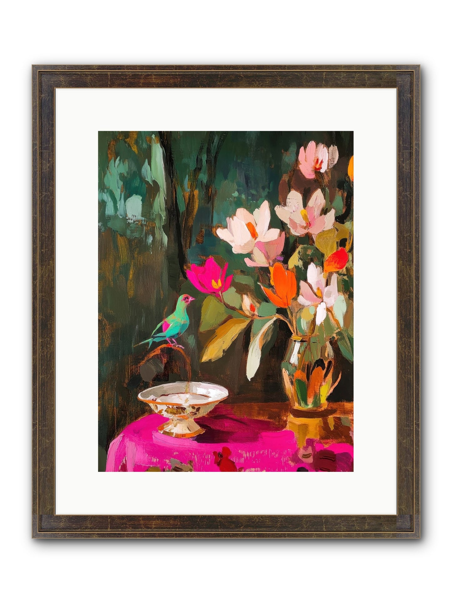 Lingering Spring Framed Print - Slimwoods Black/Gold 12x16