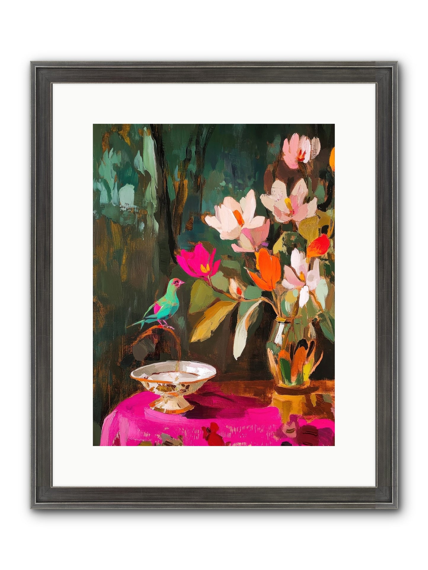 Lingering Spring Framed Print - Slimwoods Black/Silver 12x16