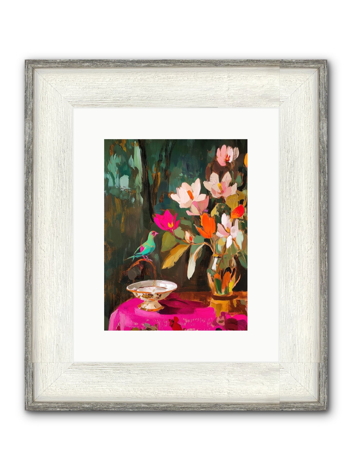 Lingering Spring Framed Print - Driftwood White 9x12