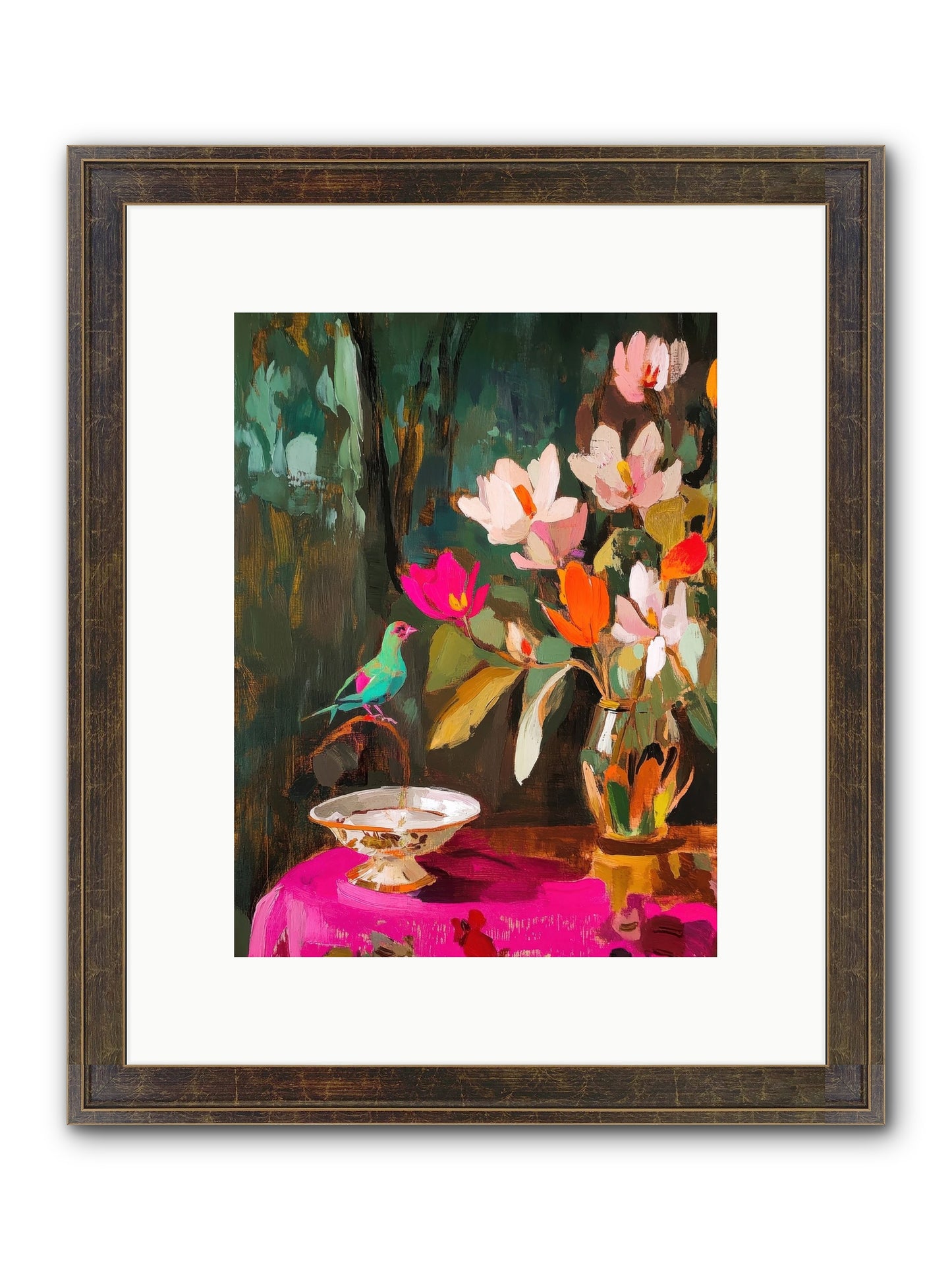 Lingering Spring Framed Print - Slimwoods Black/Gold 9x12