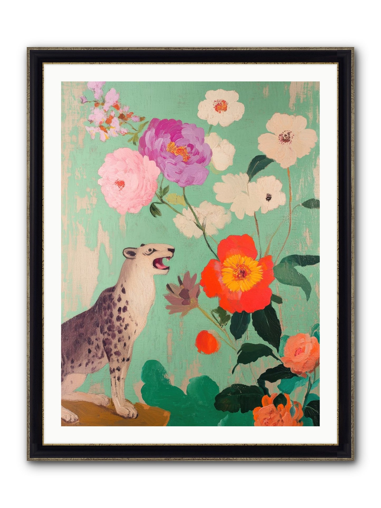 Linnaeus Along The Thames Framed Print - Black & Gold 30x40