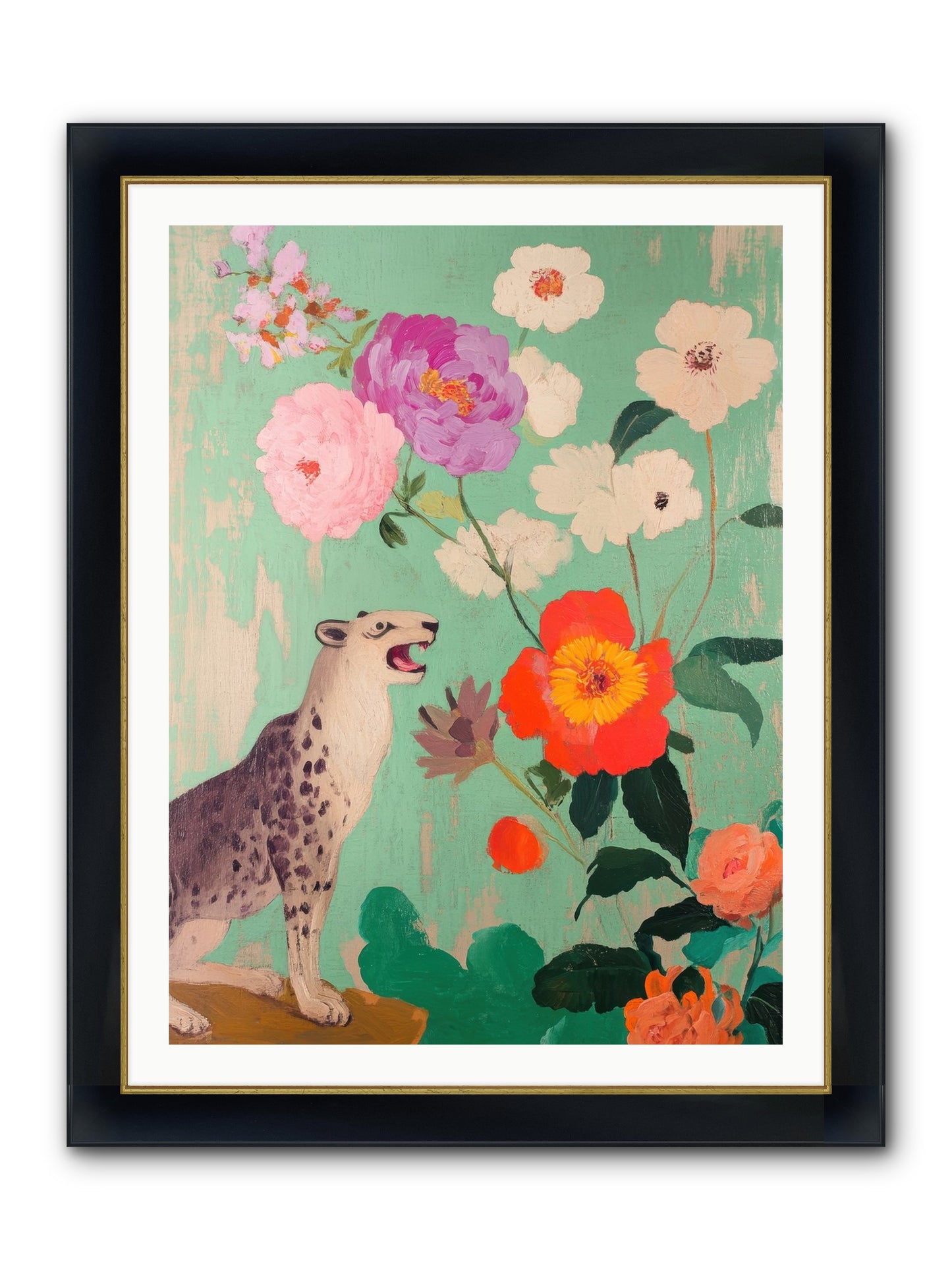 Linnaeus Along The Thames Framed Print - Wide Black w/Gold 30x40