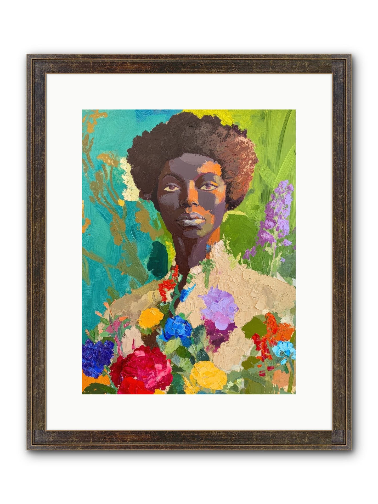 Linnea Dove Framed Print - Slimwoods Black/Gold 12x16
