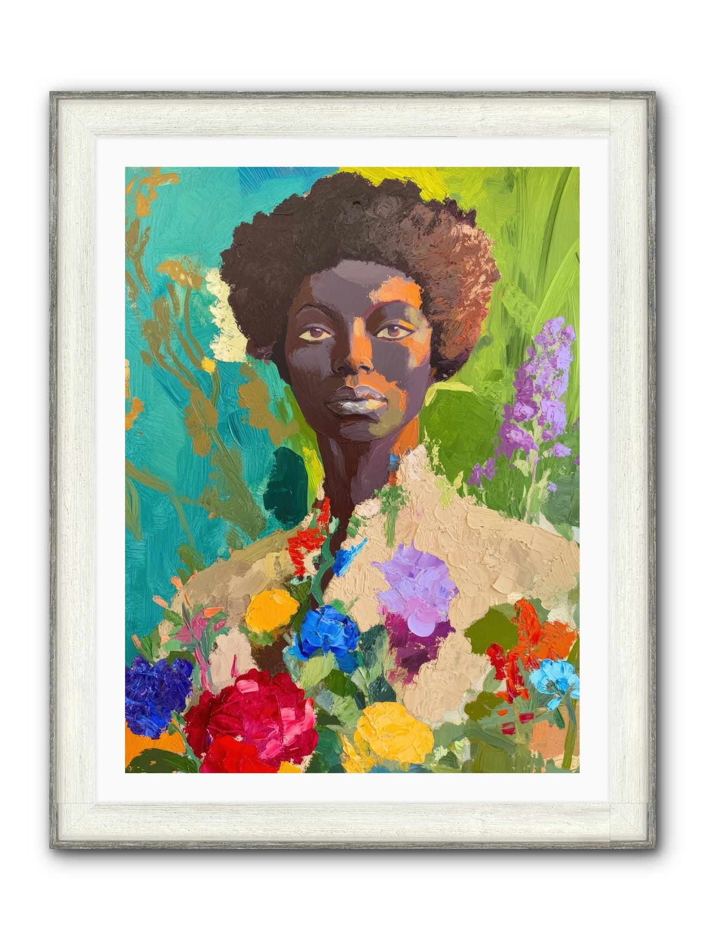 Linnea Dove Framed Print - Driftwood White 30x40