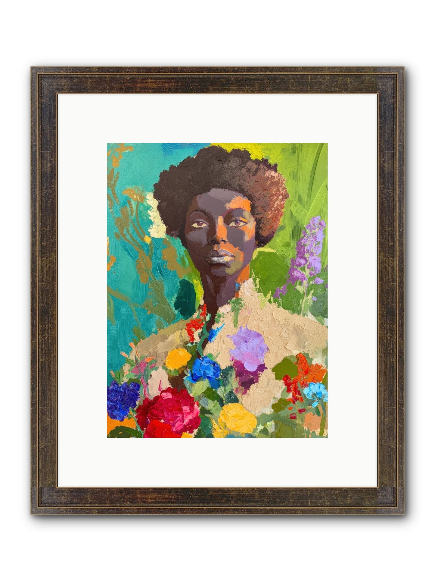 Linnea Dove Framed Print - Slimwoods Black/Gold 9x12