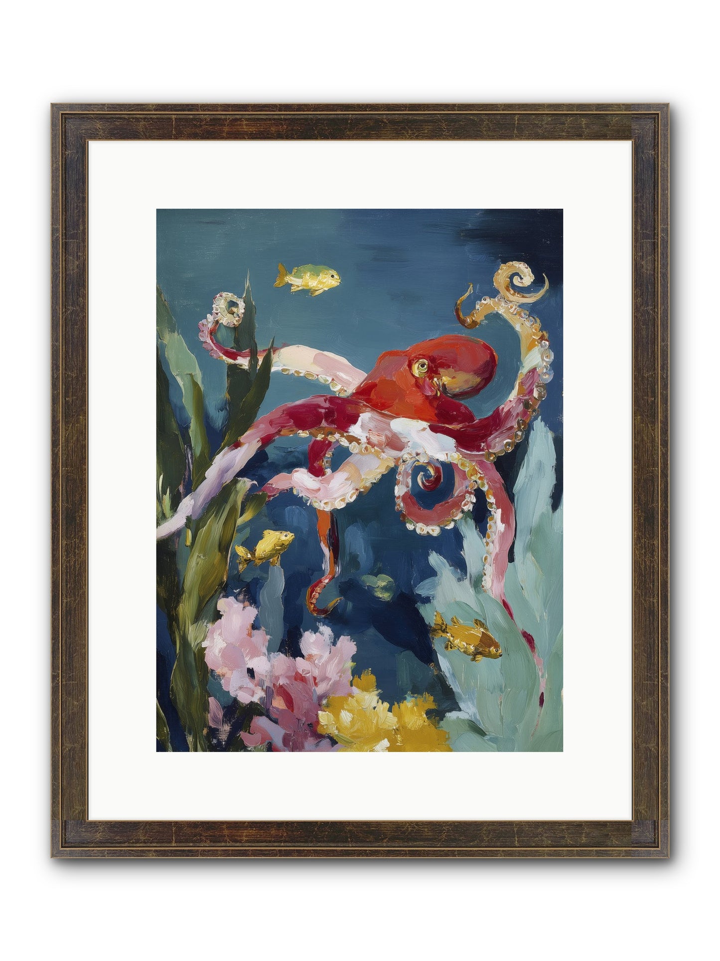 Liquid Ballrooms Framed Print - Slimwoods Black/Gold 12x16