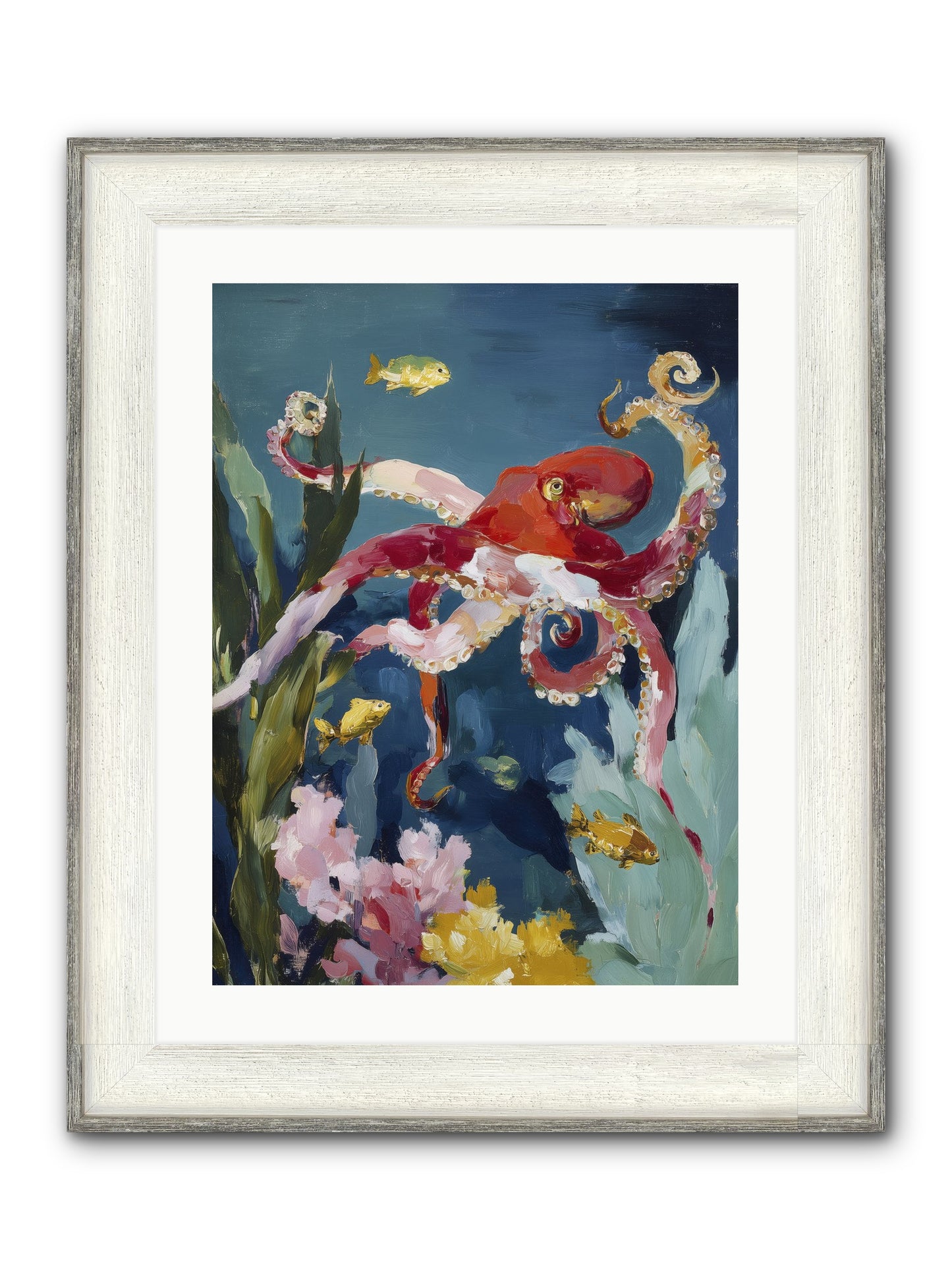 Liquid Ballrooms Framed Print - Driftwood White 18x24