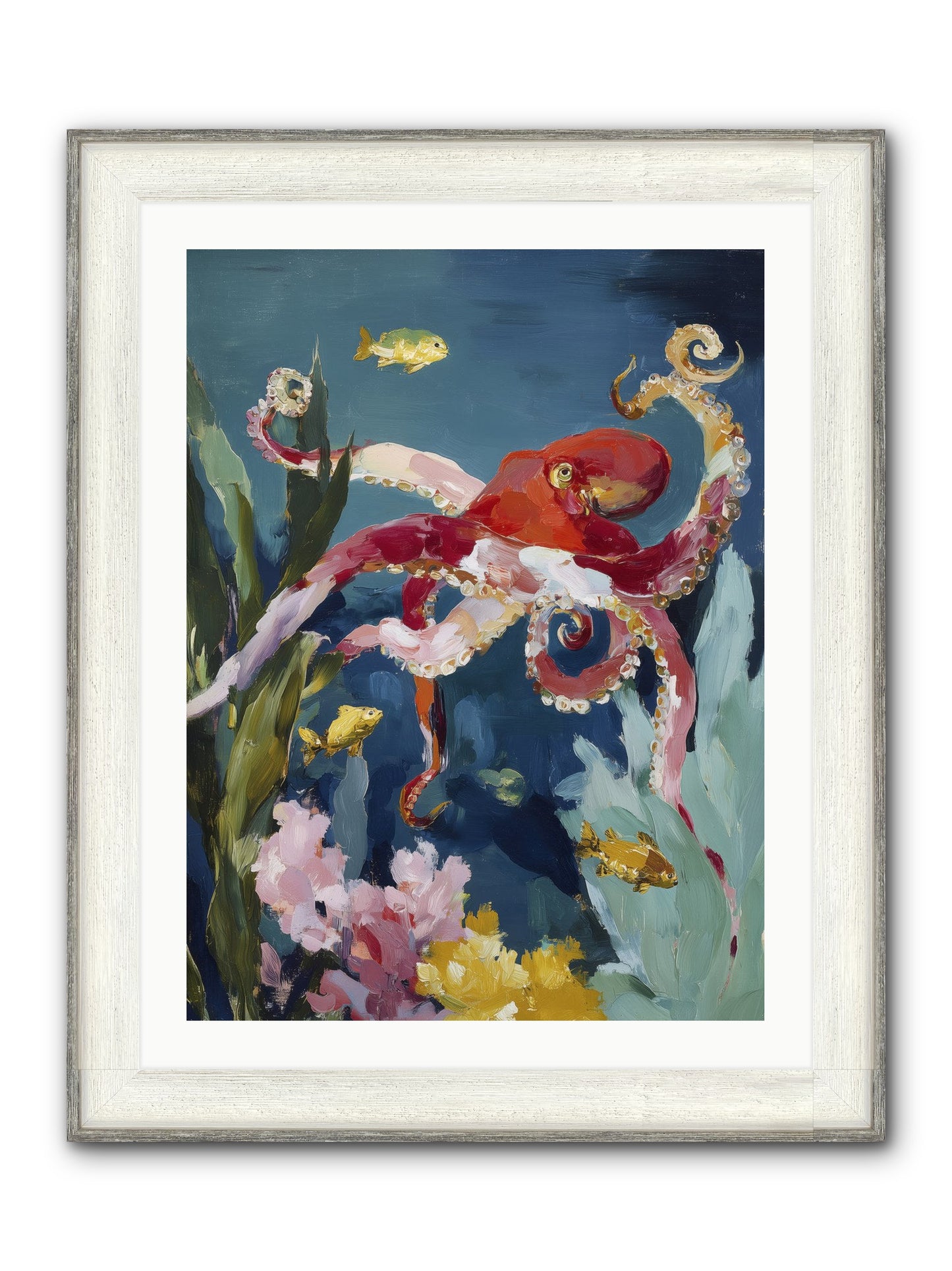Liquid Ballrooms Framed Print - Driftwood White 24x32
