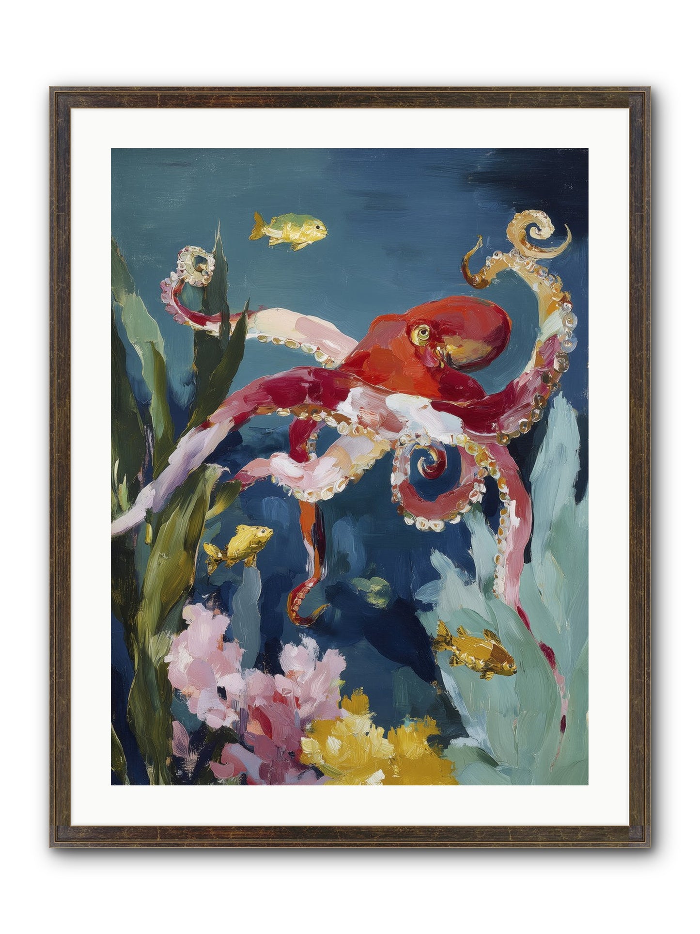 Liquid Ballrooms Framed Print - Slimwoods Black/Gold 24x32