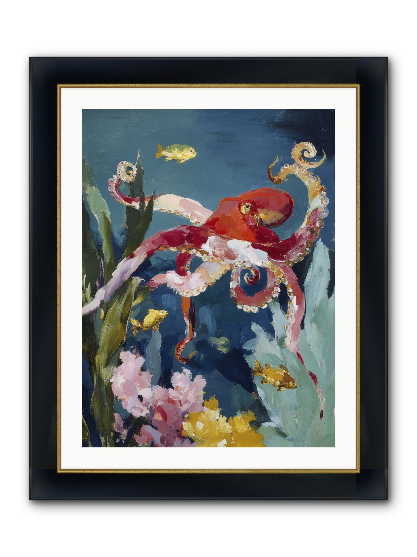 Liquid Ballrooms Framed Print - Wide Black w/Gold 24x32