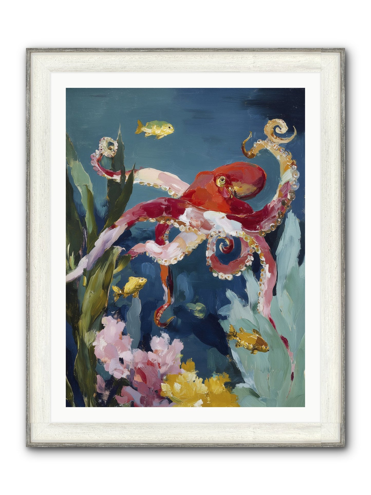 Liquid Ballrooms Framed Print - Driftwood White 30x40