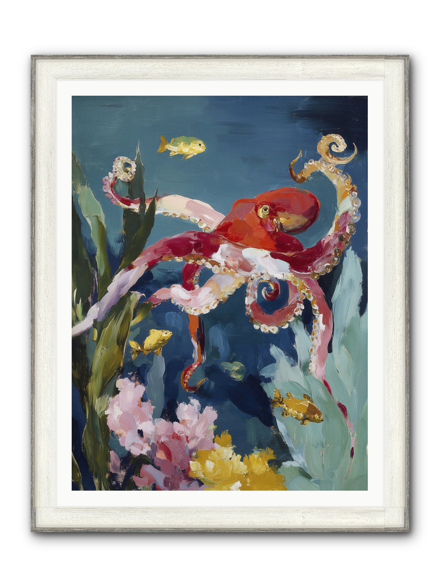 Liquid Ballrooms Framed Print - Driftwood White 36x48