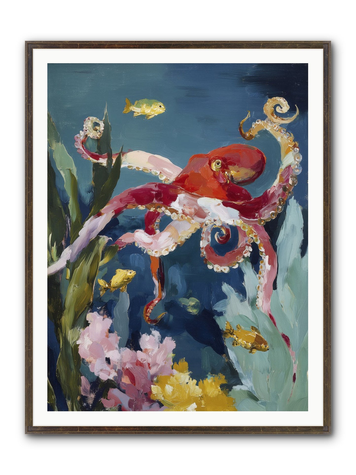 Liquid Ballrooms Framed Print - Slimwoods Black/Gold 36x48