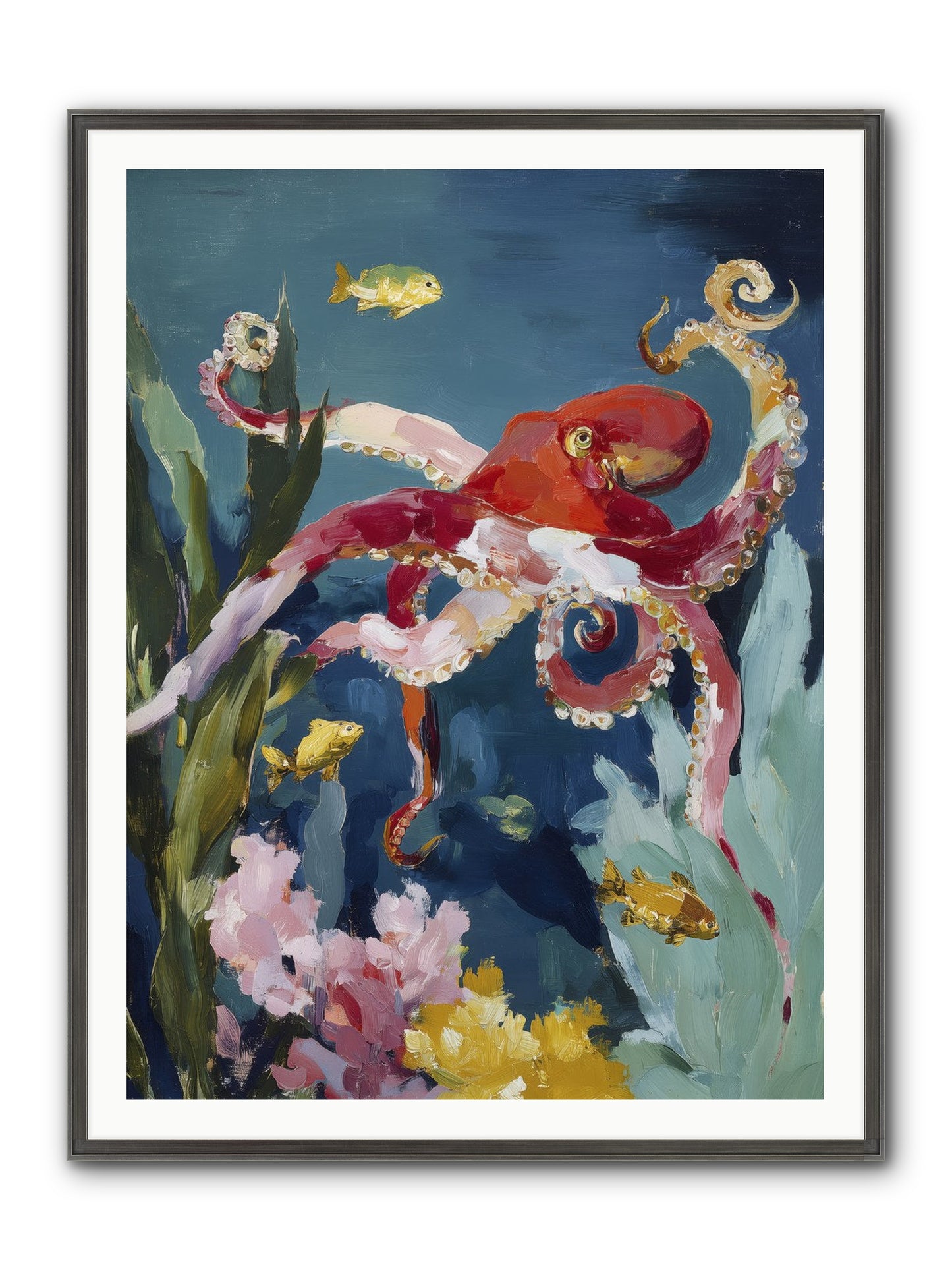 Liquid Ballrooms Framed Print - Slimwoods Black/Silver 36x48