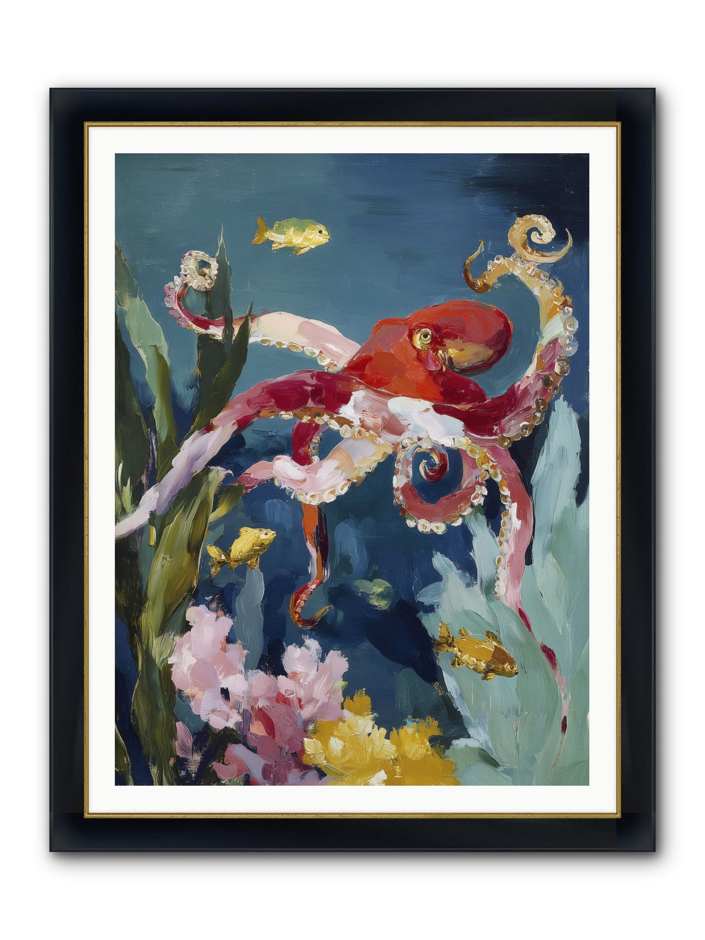 Liquid Ballrooms Framed Print - Wide Black w/Gold 36x48