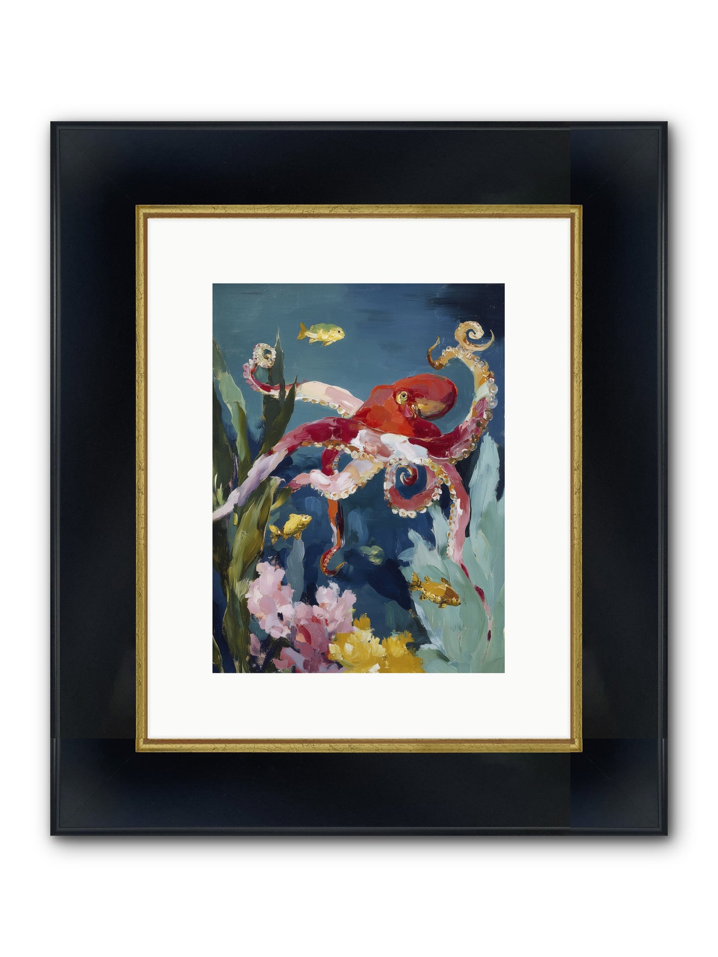 Liquid Ballrooms Framed Print - Wide Black w/Gold 9x12