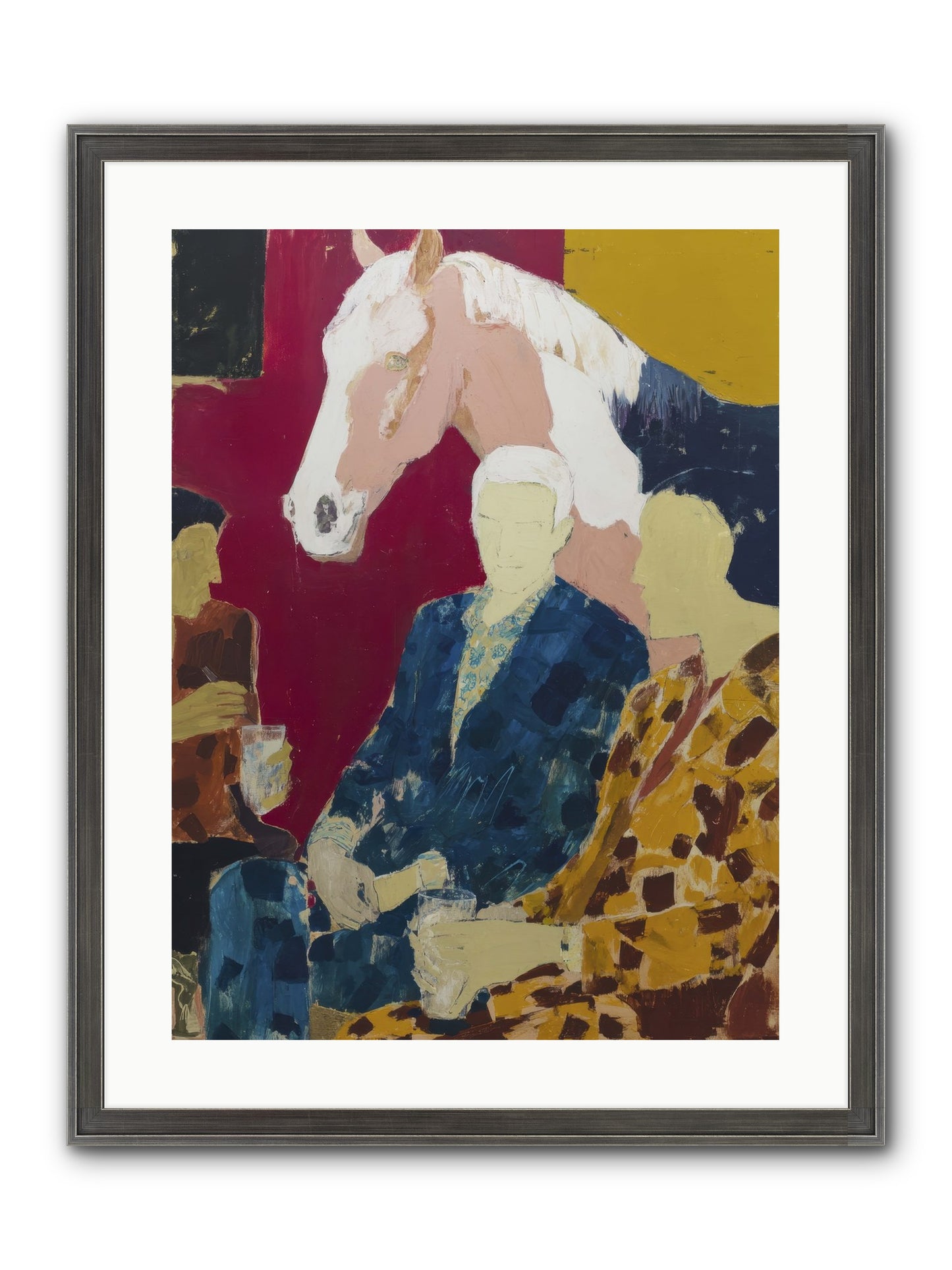 Liquid Gold & Leather Framed Print - Slimwoods Black/Silver 18x24
