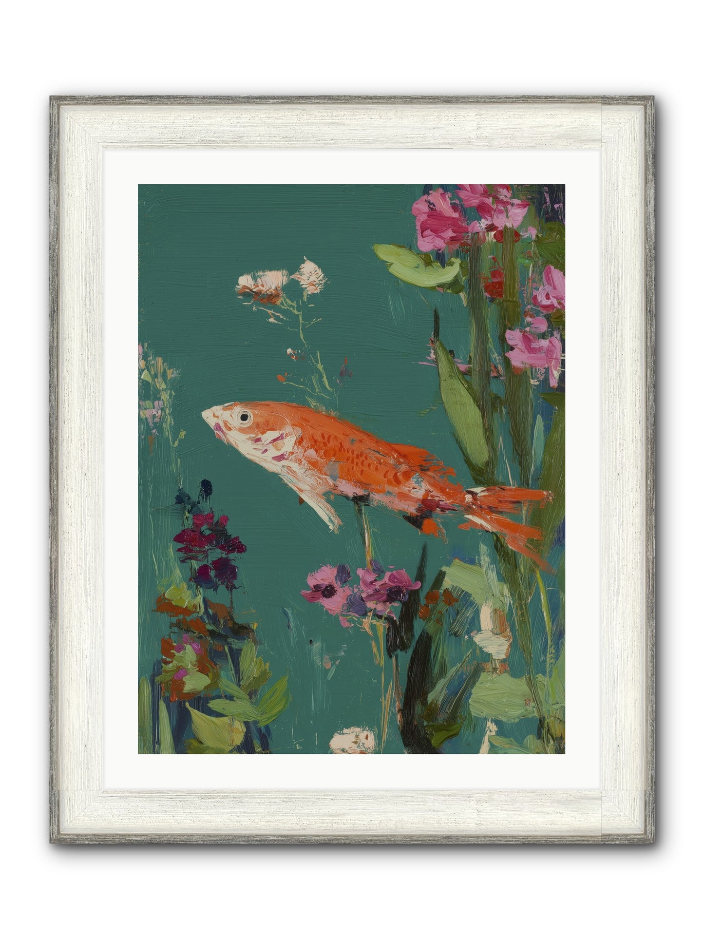 Liquid Sunshine Framed Print - Driftwood White 24x32
