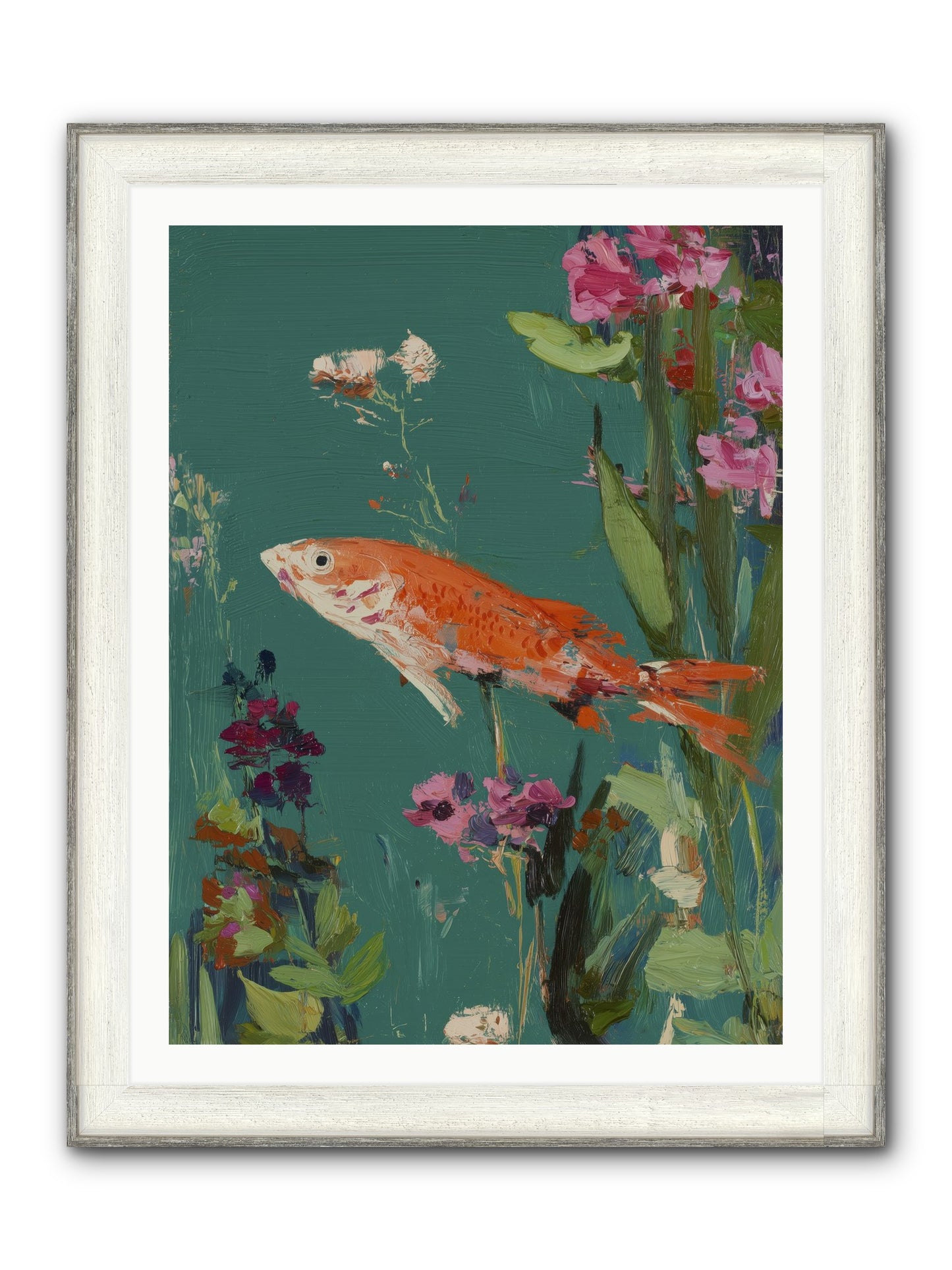 Liquid Sunshine Framed Print - Driftwood White 30x40