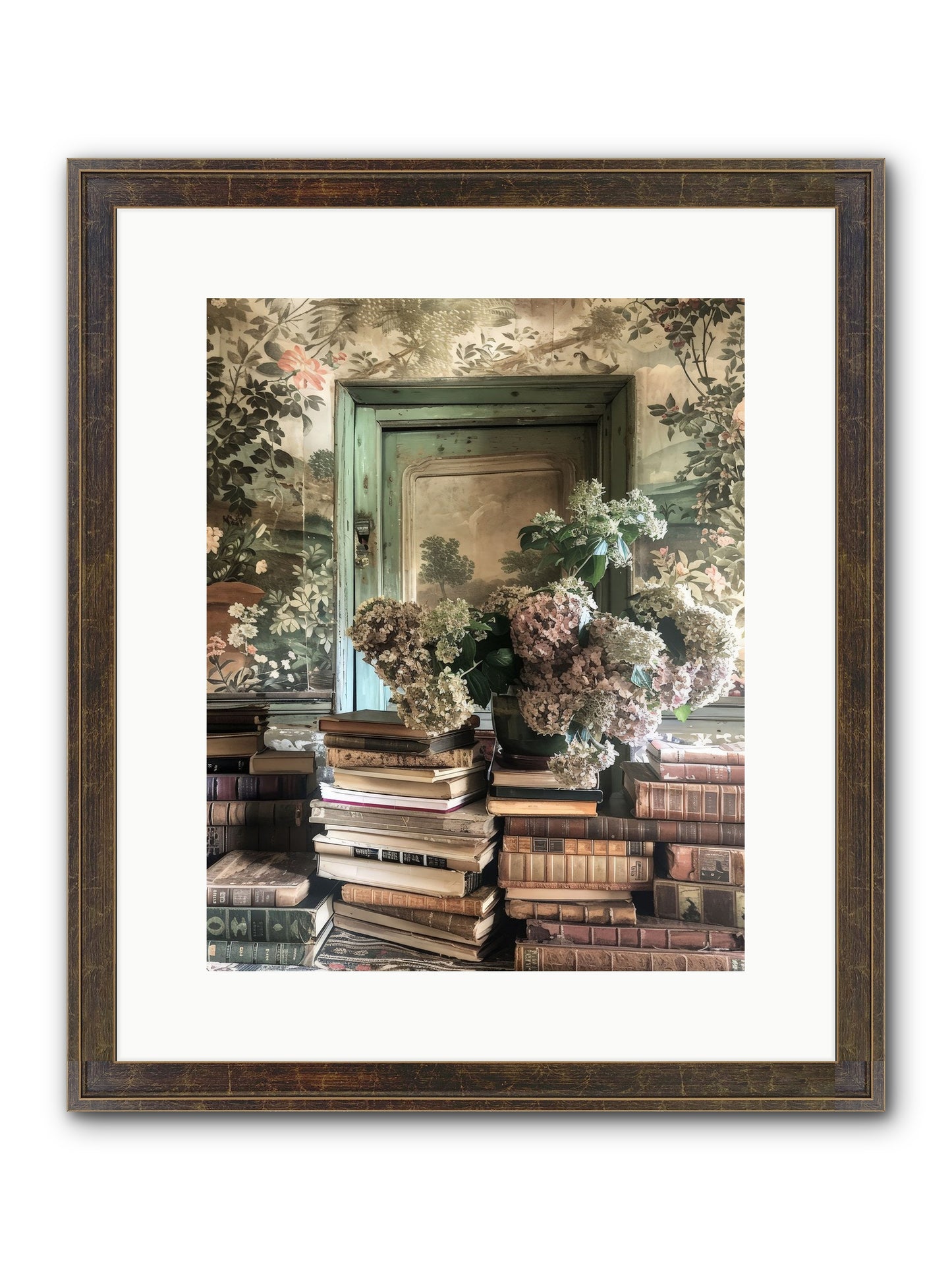 Literary Garden Framed Print - Slimwoods Black/Gold 12x15