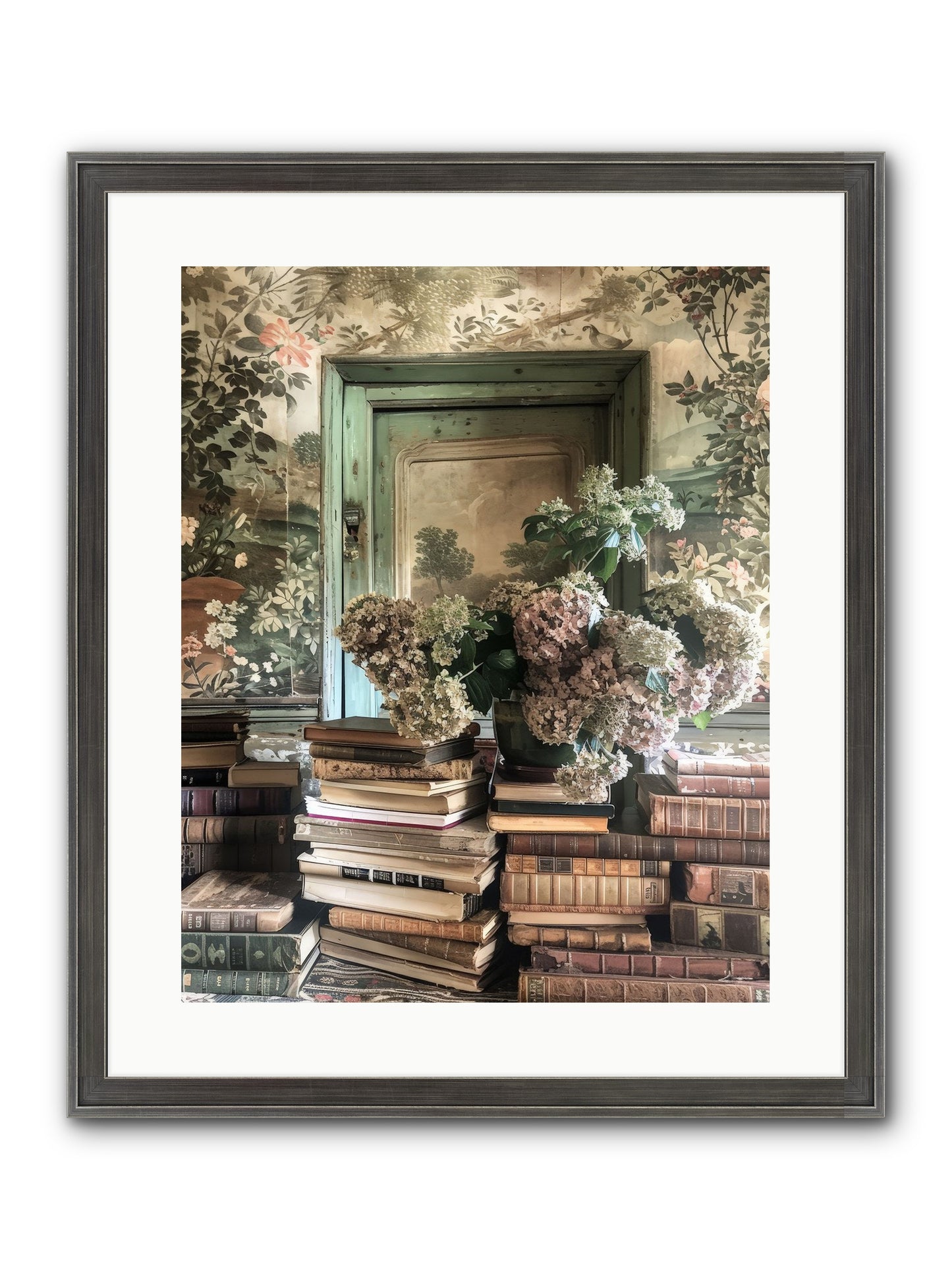 Literary Garden Framed Print - Slimwoods Black/Silver 16x20
