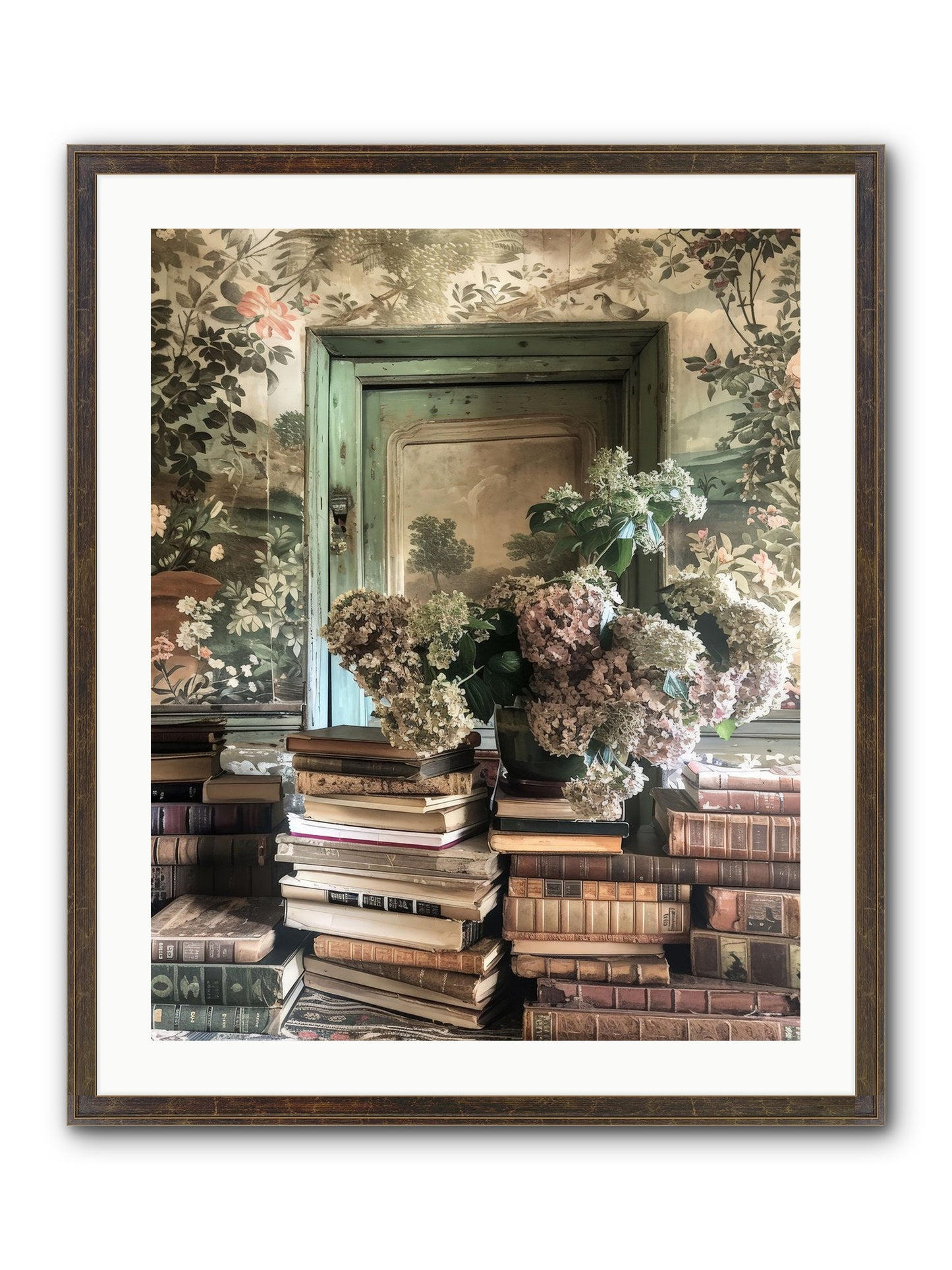 Literary Garden Framed Print - Slimwoods Black/Gold 24x30