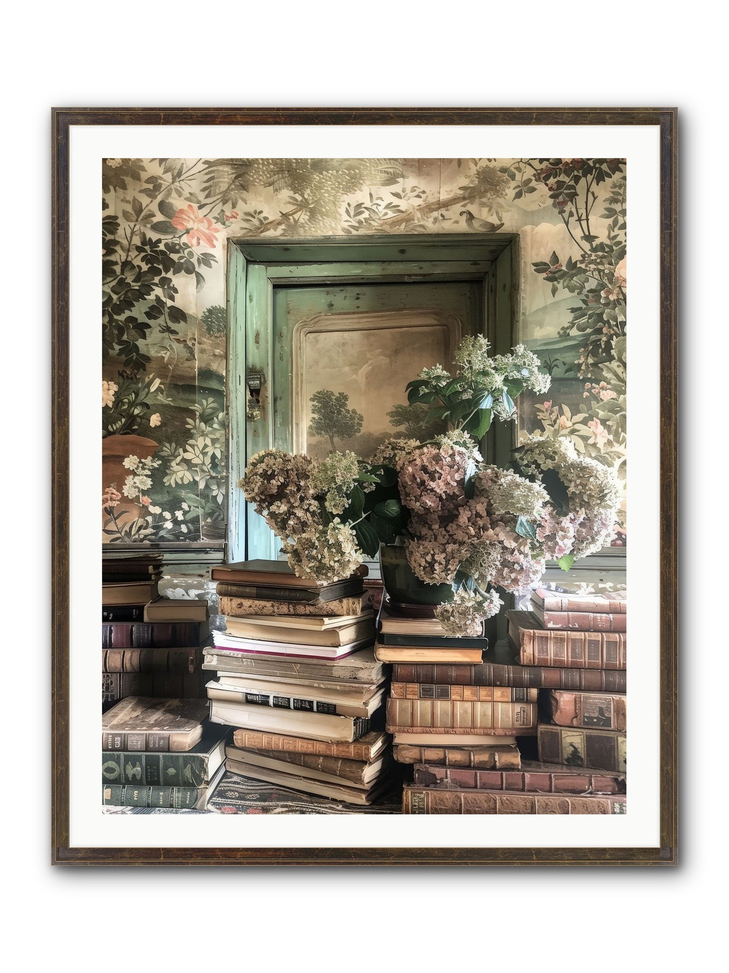 Literary Garden Framed Print - Slimwoods Black/Gold 32x40
