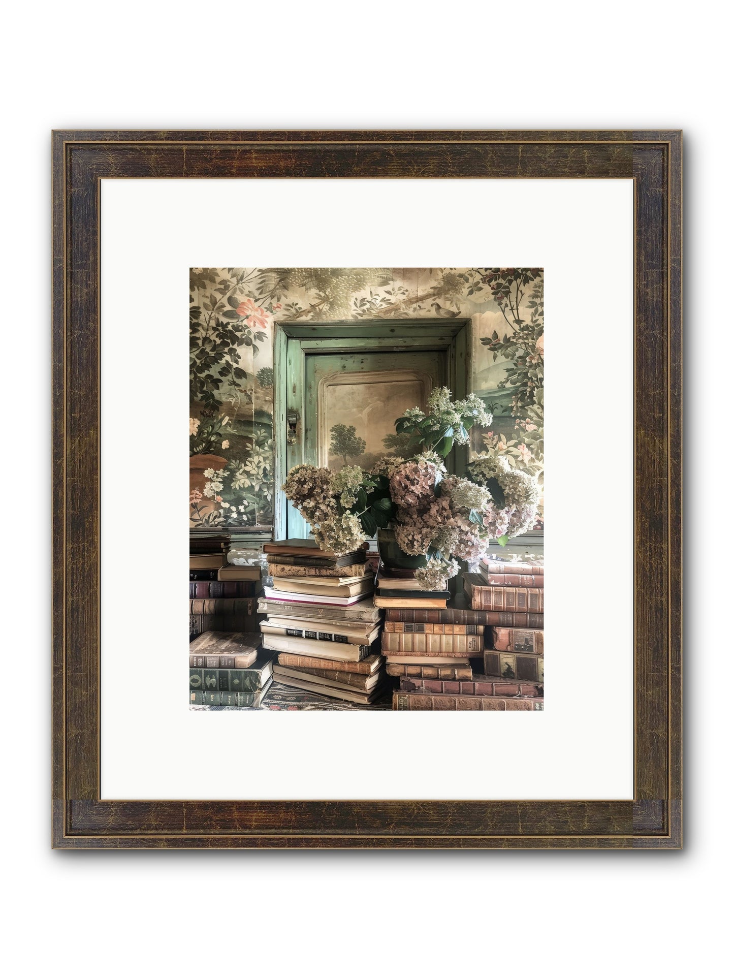 Literary Garden Framed Print - Slimwoods Black/Gold 8x10