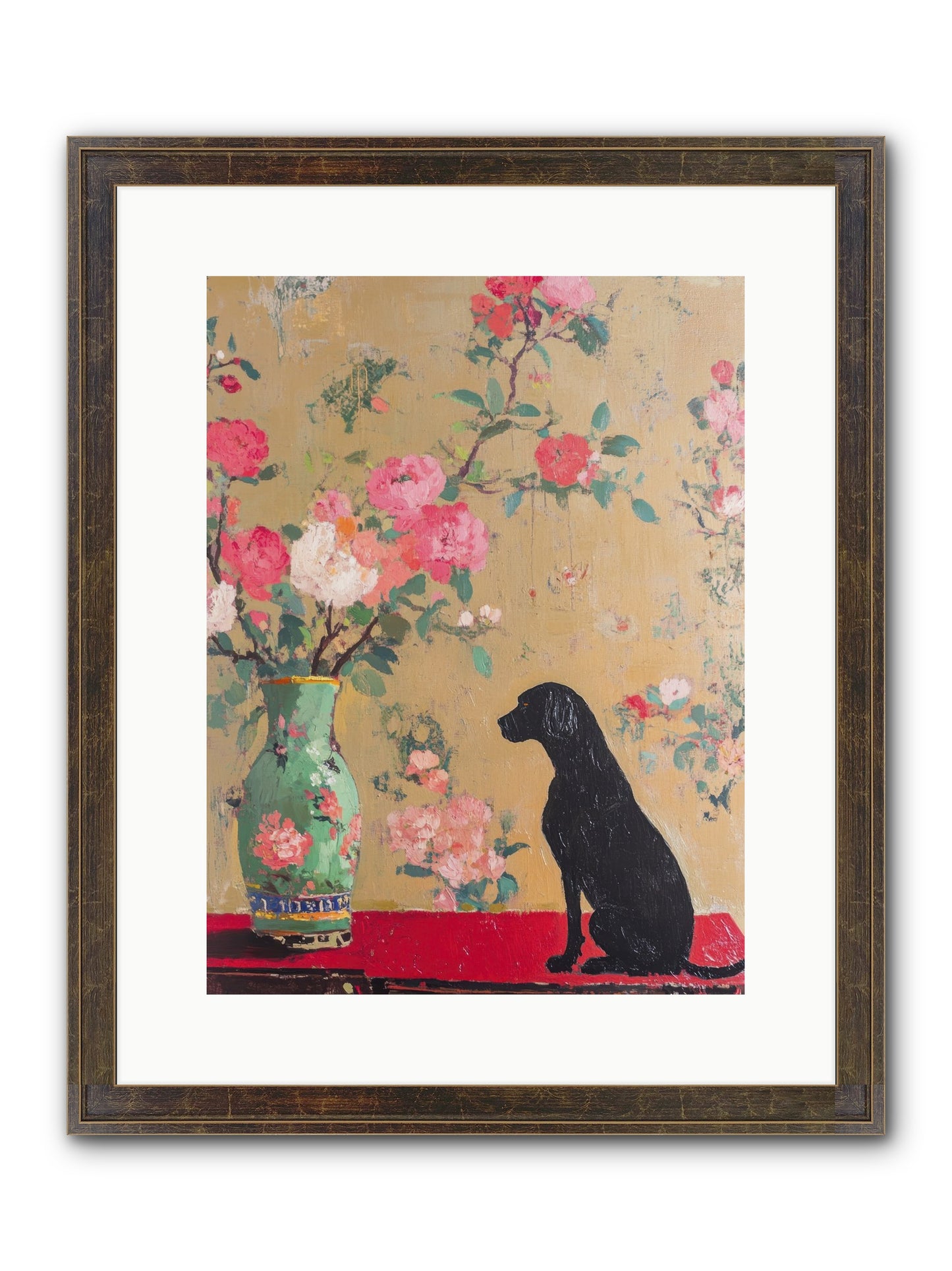 Little Bear Framed Print - Slimwoods Black/Gold 12x16