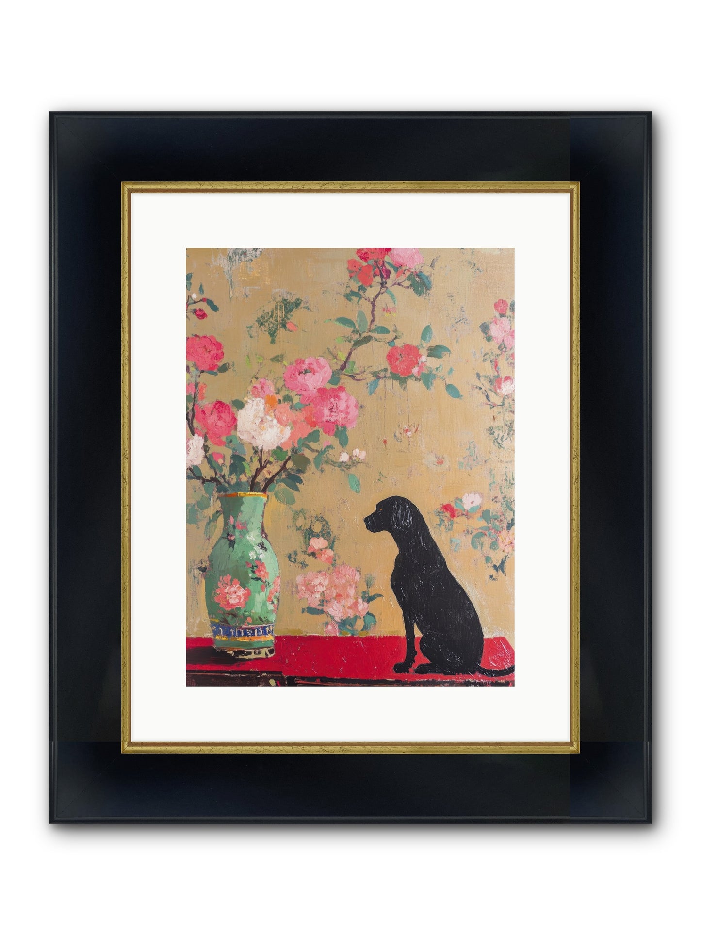 Little Bear Framed Print - Wide Black w/Gold 12x16
