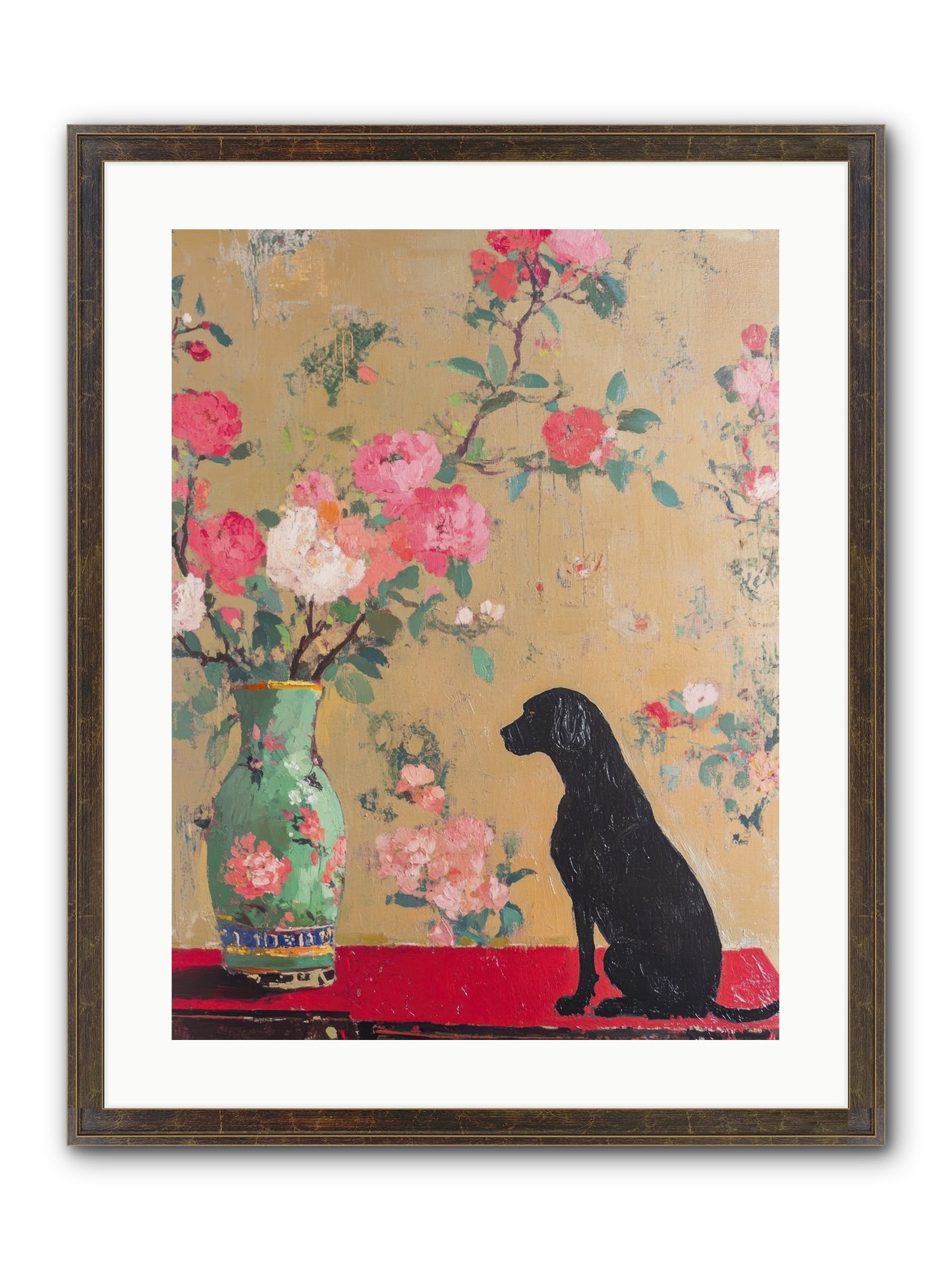 Little Bear Framed Print - Slimwoods Black/Gold 18x24
