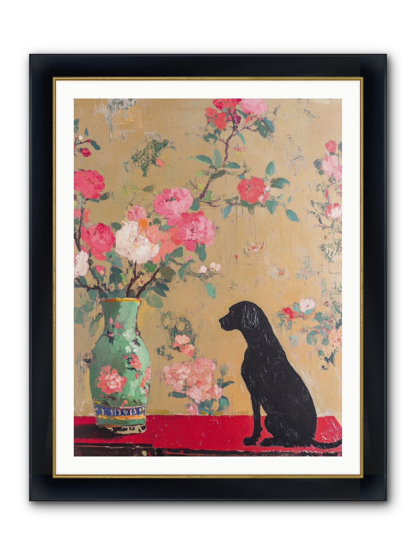 Little Bear Framed Print - Wide Black w/Gold 30x40