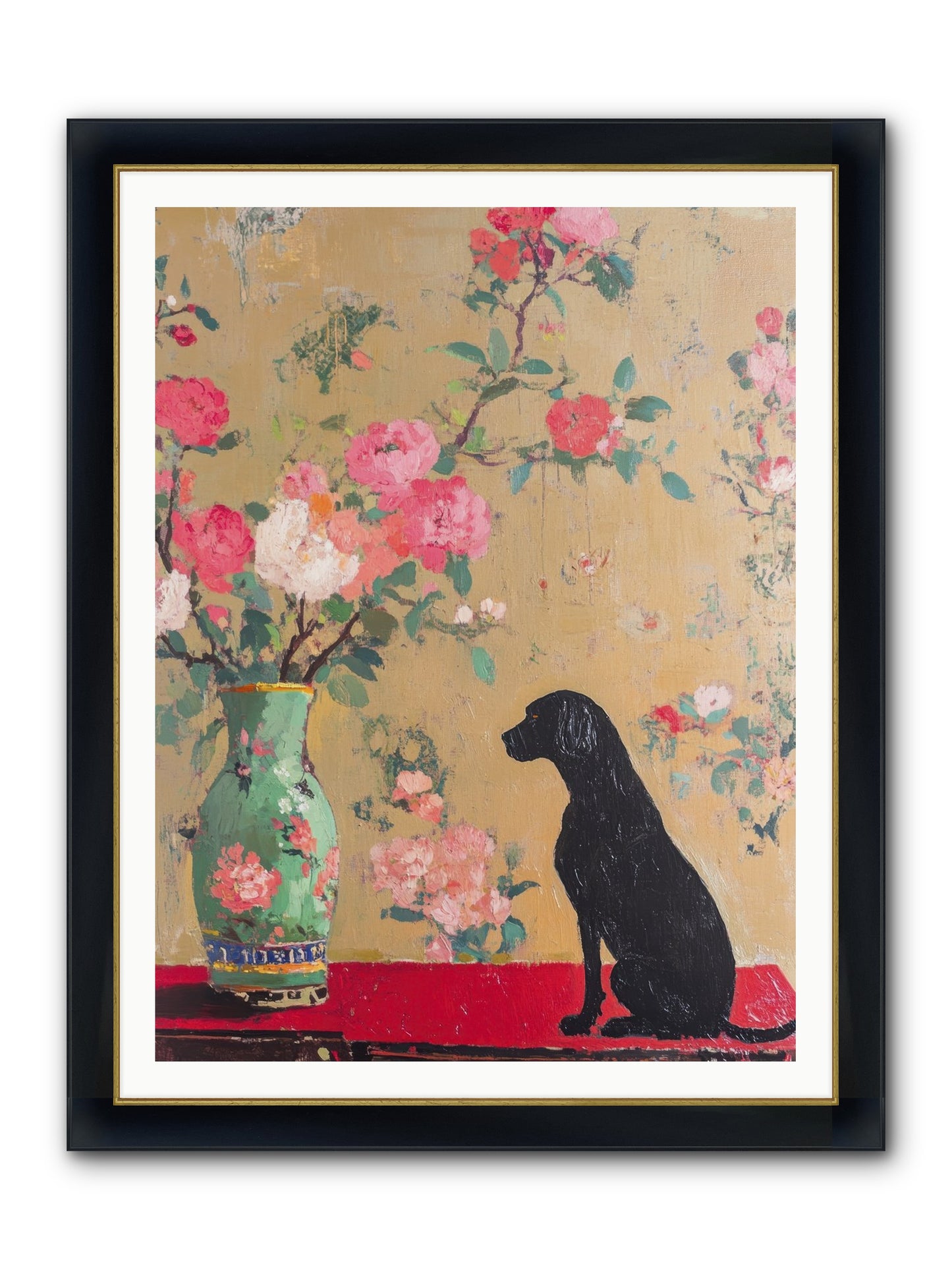 Little Bear Framed Print - Wide Black w/Gold 36x48