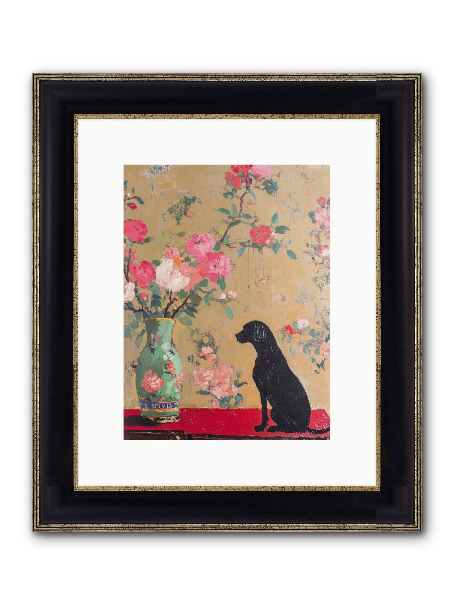 Little Bear Framed Print - Black & Gold 9x12