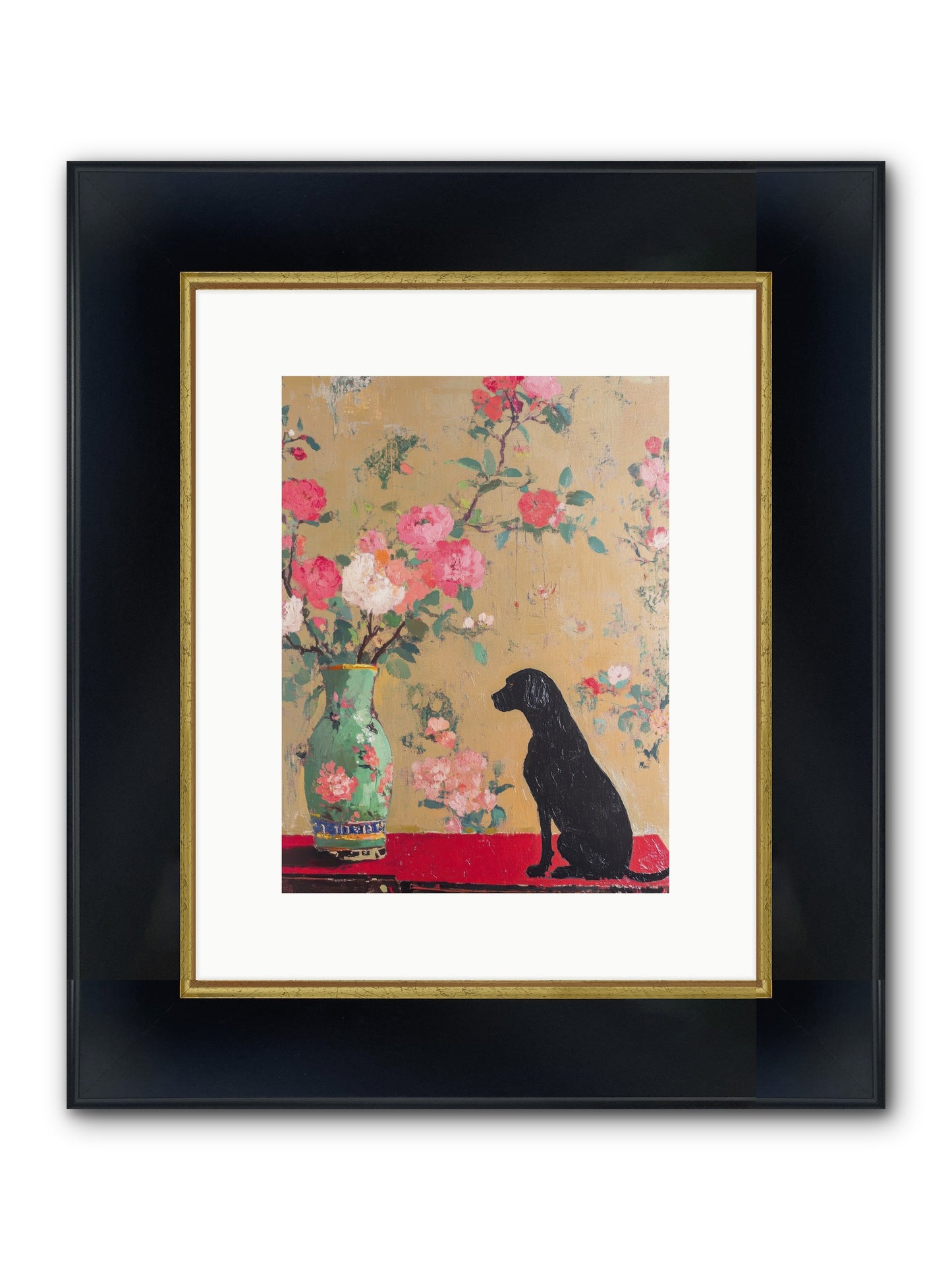 Little Bear Framed Print - Wide Black w/Gold 9x12